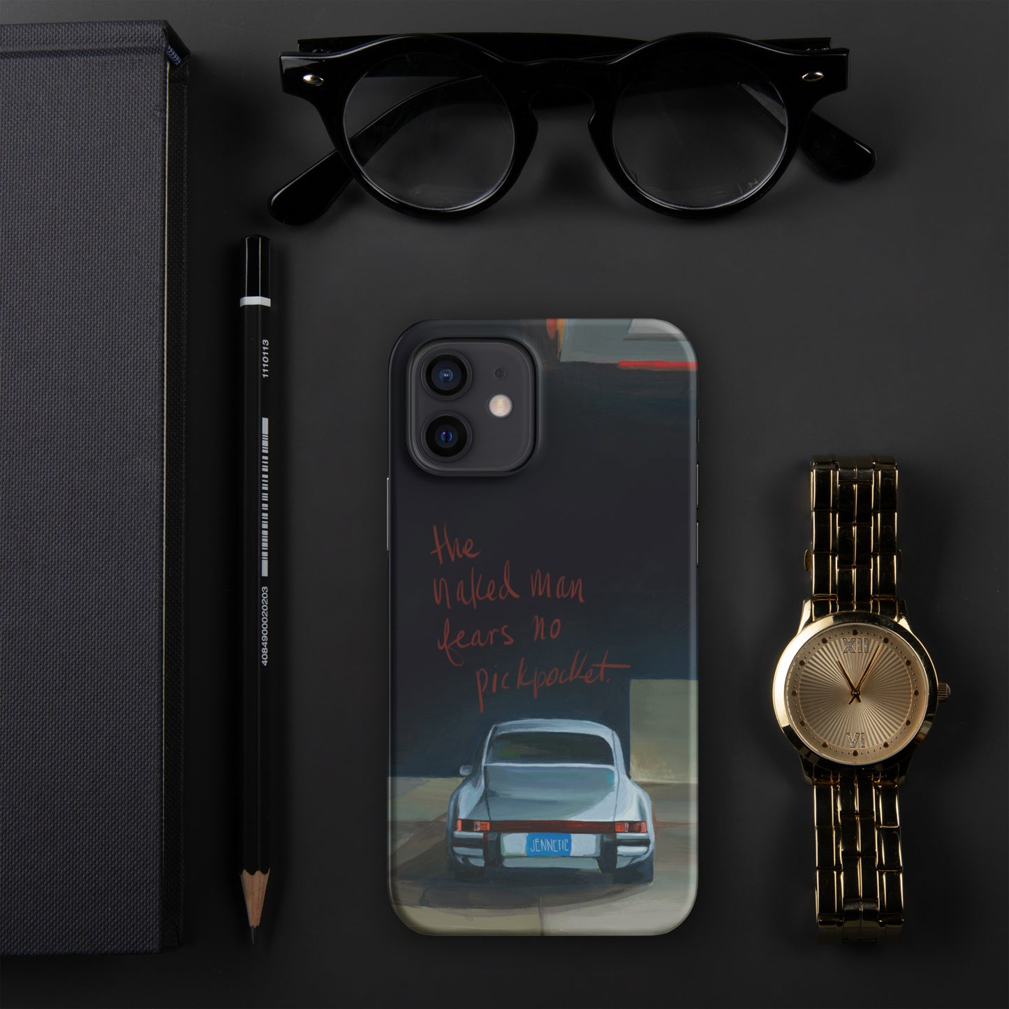 Naked man fears no pick pocket iPhone case