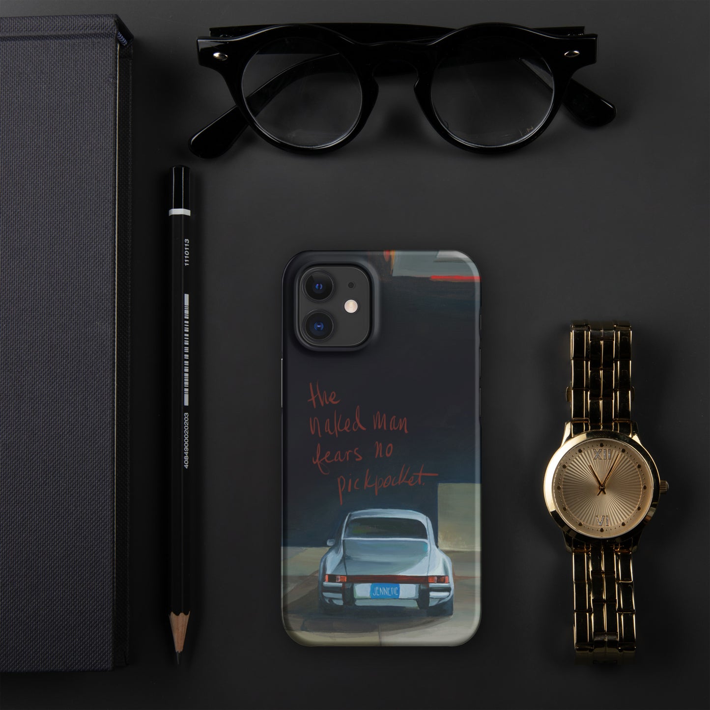 Naked man fears no pick pocket iPhone case