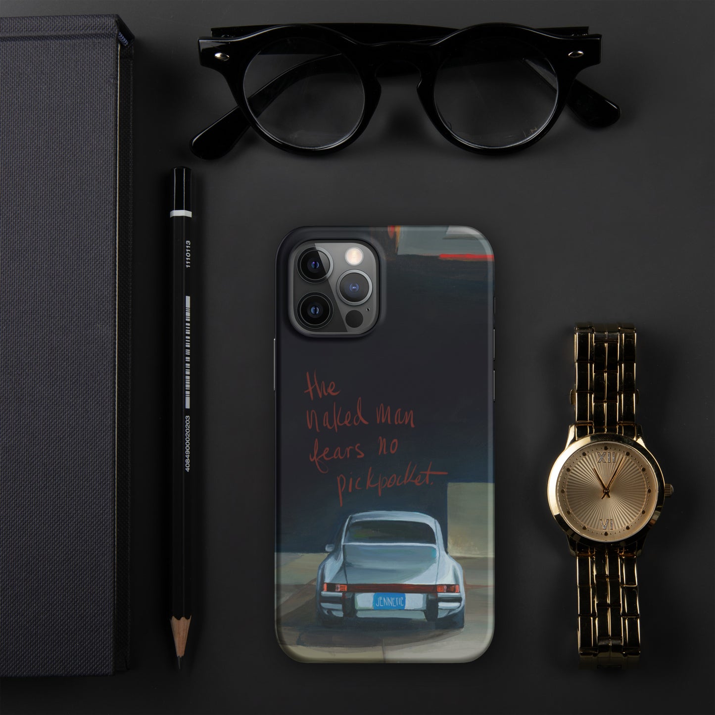 Naked man fears no pick pocket iPhone case