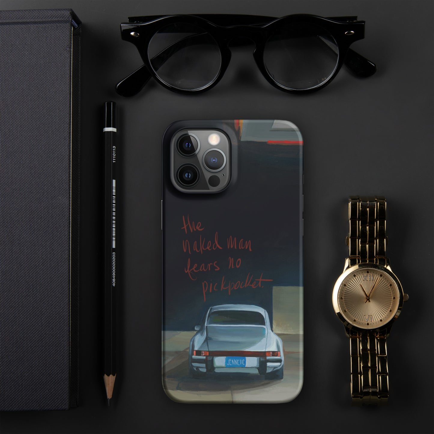 Naked man fears no pick pocket iPhone case