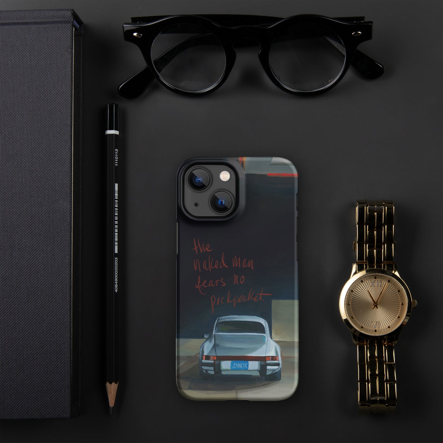 Naked man fears no pick pocket iPhone case