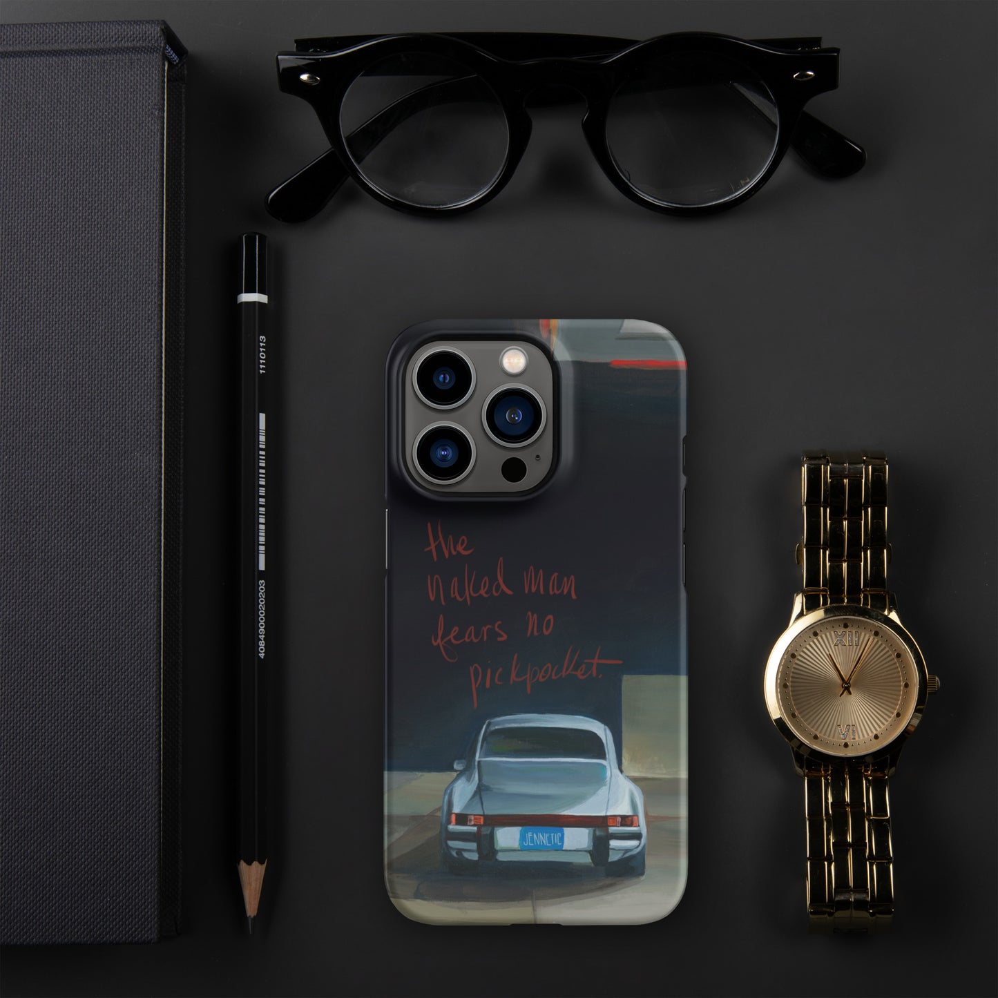 Naked man fears no pick pocket iPhone case