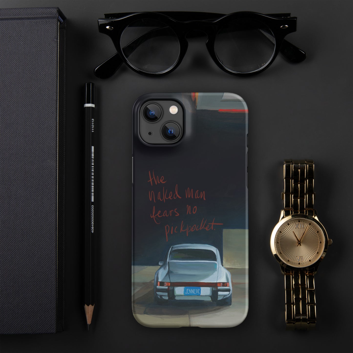 Naked man fears no pick pocket iPhone case