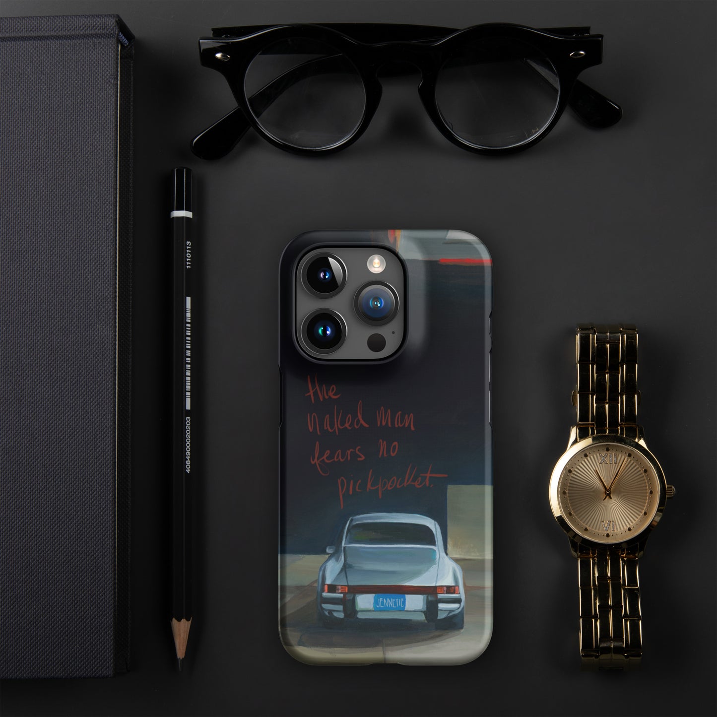 Naked man fears no pick pocket iPhone case